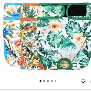 Langsprit Washable Female Dog Diapers (3 Pack X2) No Leak Reusable Diapers small